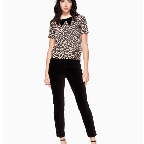 RARE Kate Spade Leopard Bow Sweater Riverdale - Picture 4 of 12